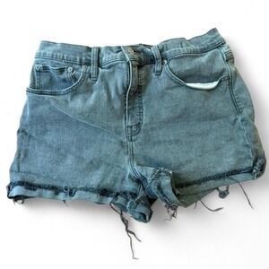 Charcoal Madewell Jean Shorts – High Rise + Frayed Hem | Size 29